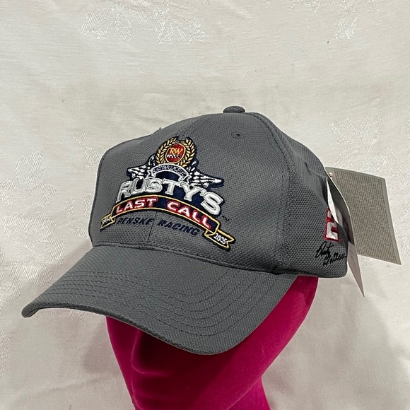 Gray "Rusty's Last Call" NASCAR Snap-Back Hat NWT Penske/Miller Lite Racing - Picture 1 of 8